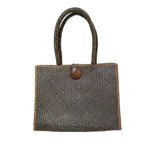 Revolve Halima Bag Rattan Casa Clara Brown Woven Handbag Satchel Retro Cottage